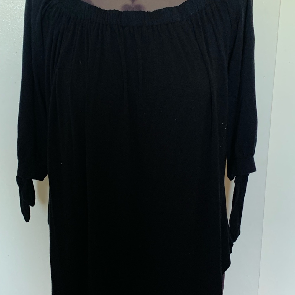 Black shoulder off blouse size L